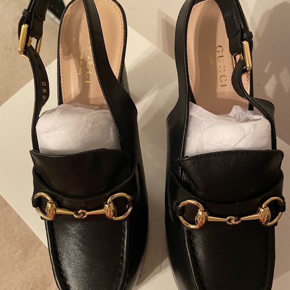 BNWT GUCCI Horsebit Platform slingback loafer - Picture 8 of 14
